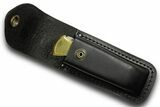 Pocket Knife With Fossil Dinosaur Bone (Gembone) Inlays #370850-1